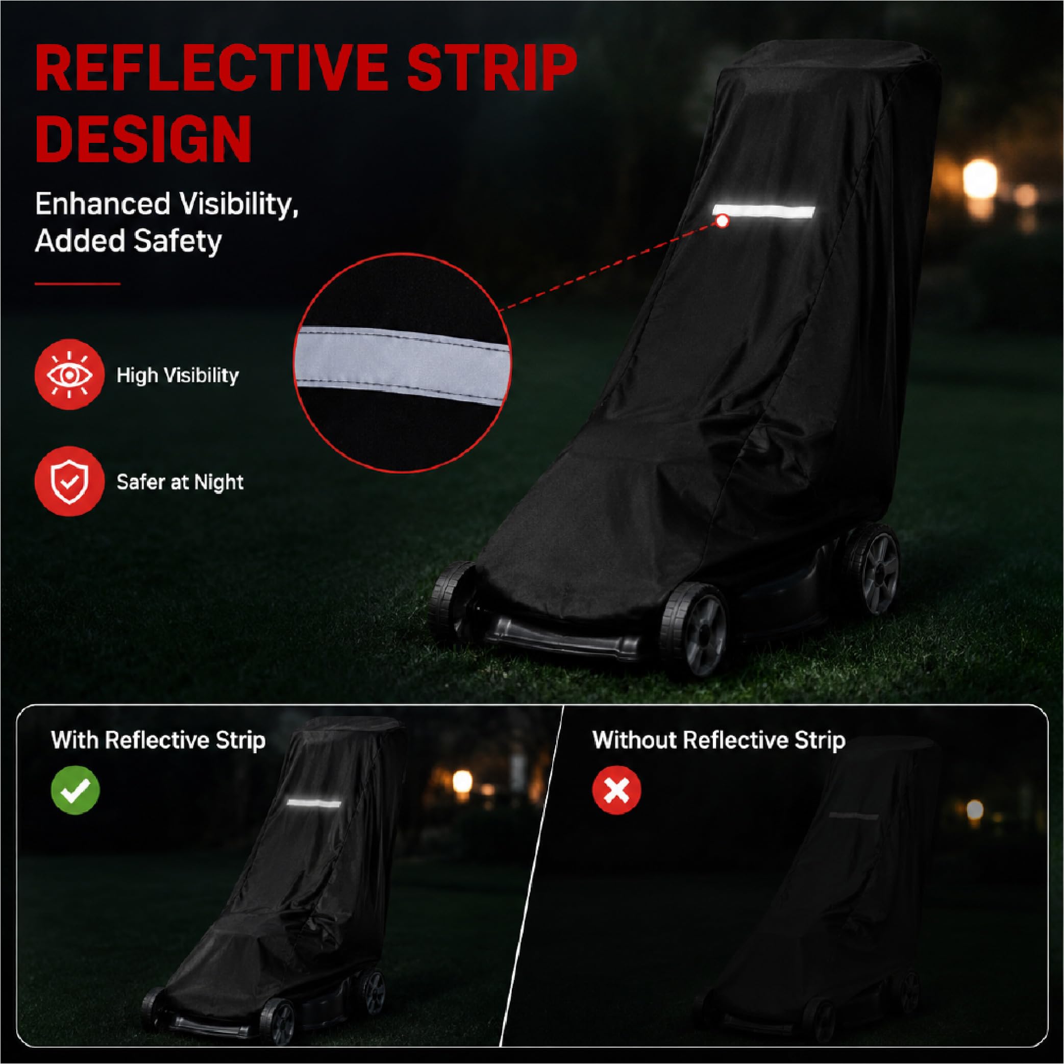 Protector Desbrozadora para Einhell GC PM 46/2 S HW, Oxford Impermeable Cordón Ajustable, Resistente al Viento y Sol