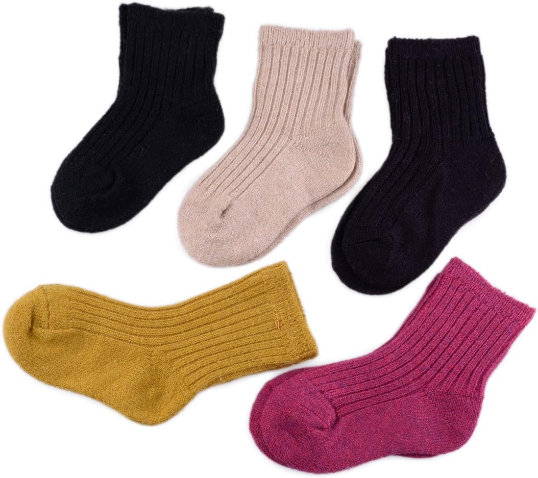ciciTree 5 Pairs/Lot Infant Baby Toddler Boy Girl Kid Cashmere Wool Thick Warm Soft Socks