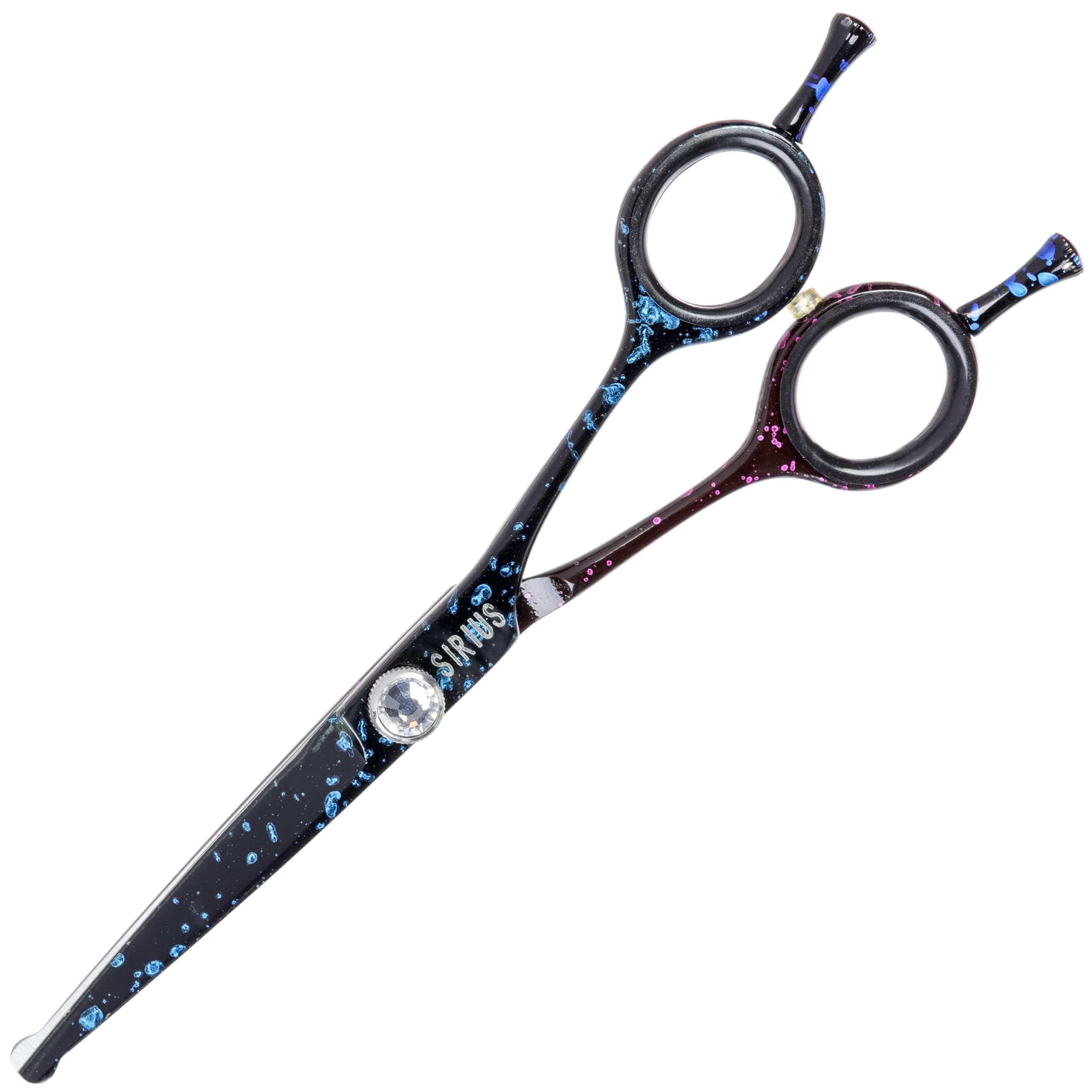GROOM PROFESSIONAL Sirius Straight Dog Grooming Scissors - Professional Hair Scissors - 440C Japanese Steel - Razor Sharp Blades - Coated to Increase Durability - Adjustable Tension, 5.5 Inch