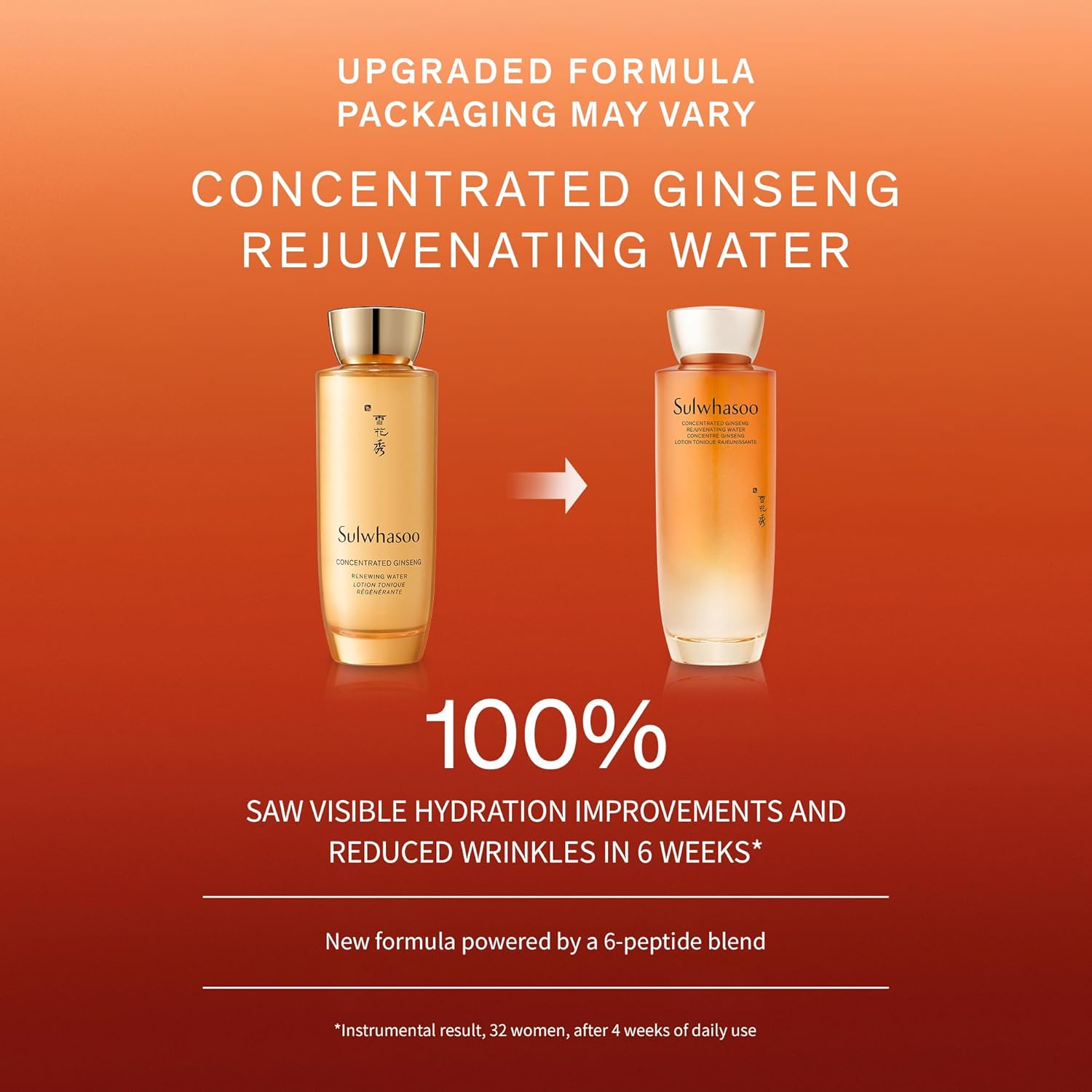 Sulwhasoo Concentrated Ginseng Rejuvenating Water- Korean Ginseng & Peptide Hydrating Face Toner with Niacinamide, Hyaluronic Acid & Glycerin for Wrinkles & Firmness, 5.07 fl. oz. - Image 2