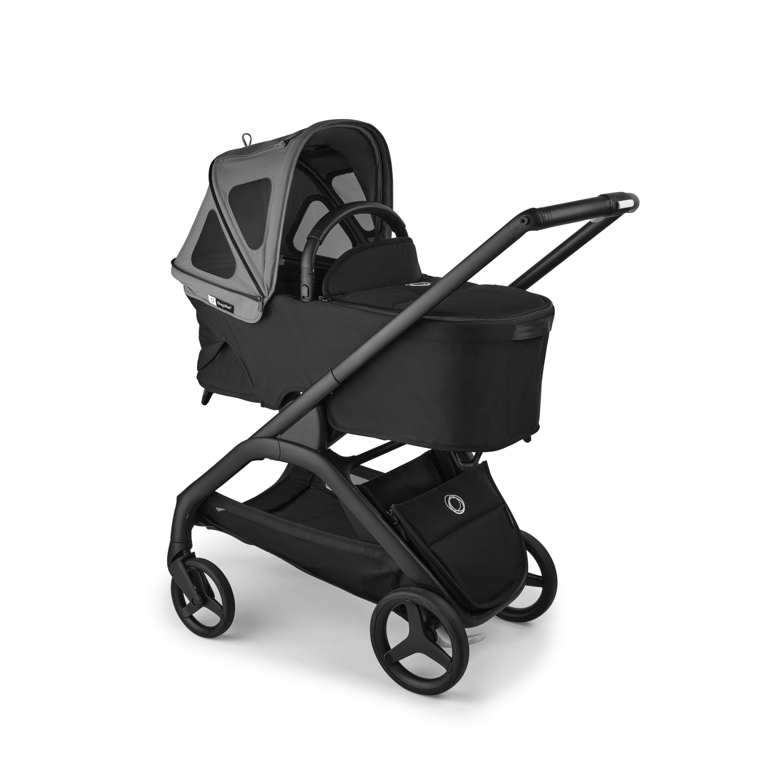 Bugaboo Dragonfly Breezy Sun Canopy Stroller Accessory with UPF 50+ Sun Protection and Ventilation Panels, Moon Grey