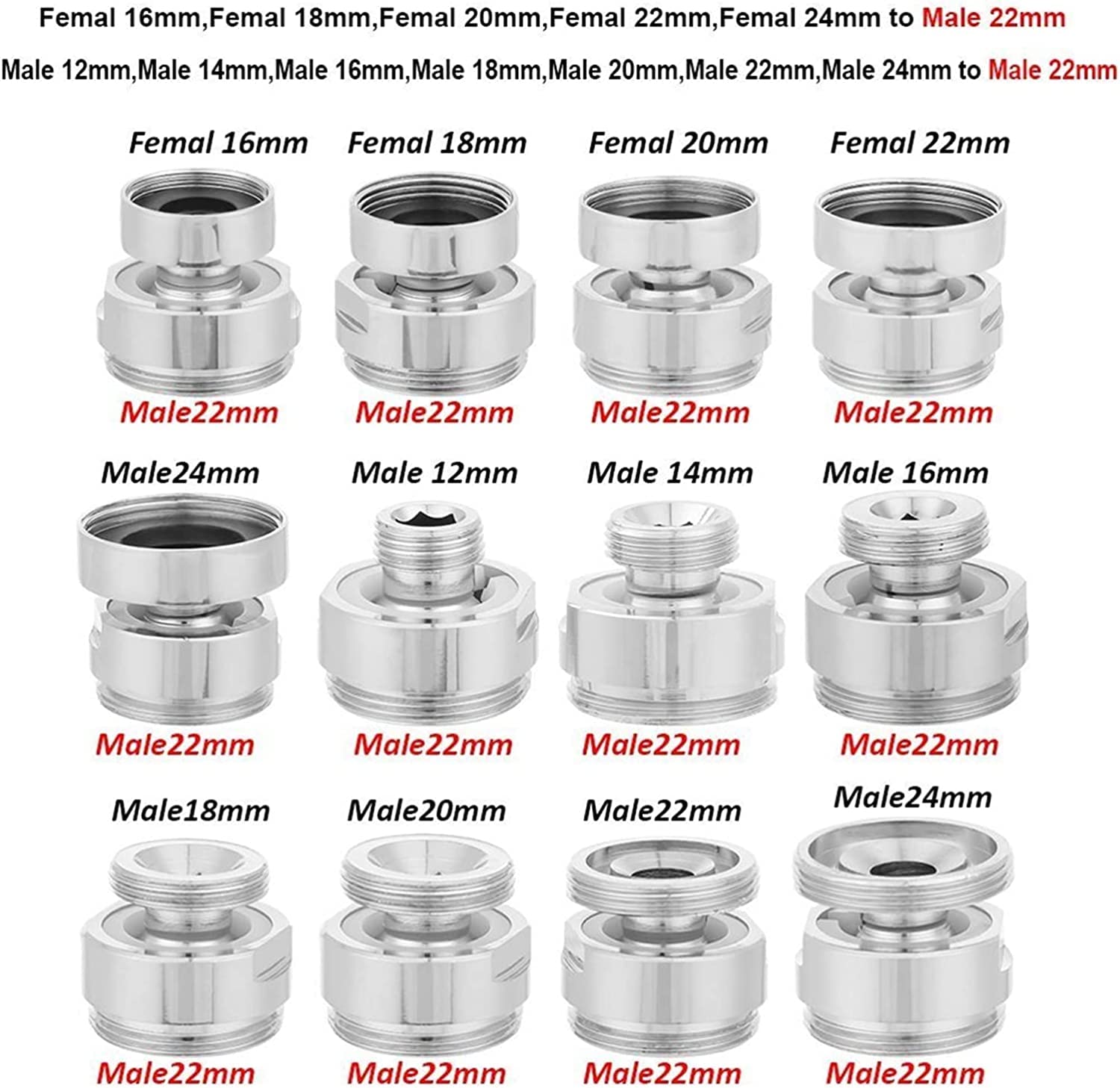 Perlator do kranu Adapter do kranu Aerator do kranu 1 szt. Stopień napowietrzacza do kranu Regulowane mosiężne złącze do kranu Obrotowy adapter aeratora Bateria prysznicowa Adapter aeratora Armatura d