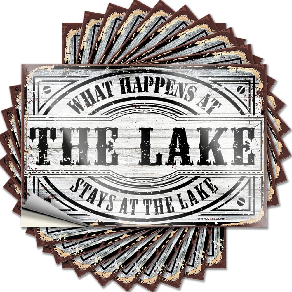 Decals Coastal Camping Decorations Bumper What Happens At The Lake Stays At The Lake - No Residue Decals for Science(6X9CM)