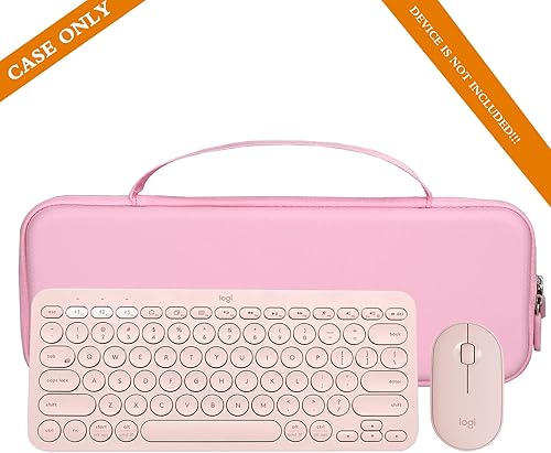 Vista 22 de Aproca Funda para teclado compatible con Logitech Pebble 2 Combo/Pebble Keys 2 K380s Bluetooth Keyboard y M350 i345 Mouse-Grey (solo funda)