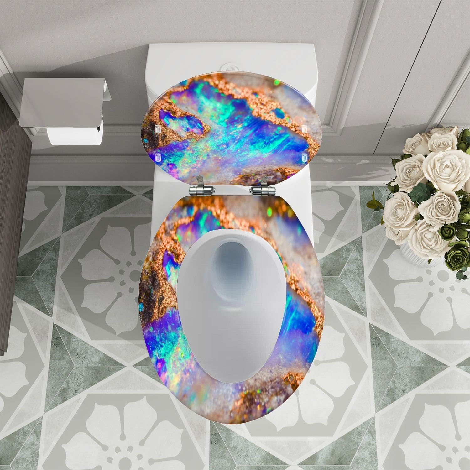 Sedile WC allungato per bagno