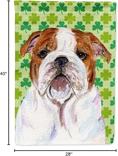 Miniatura 8 de Caroline's Treasures SS4415CHF Bulldog - Lienzo con bandera de trébol del día de San Patricio, grande, multicolor