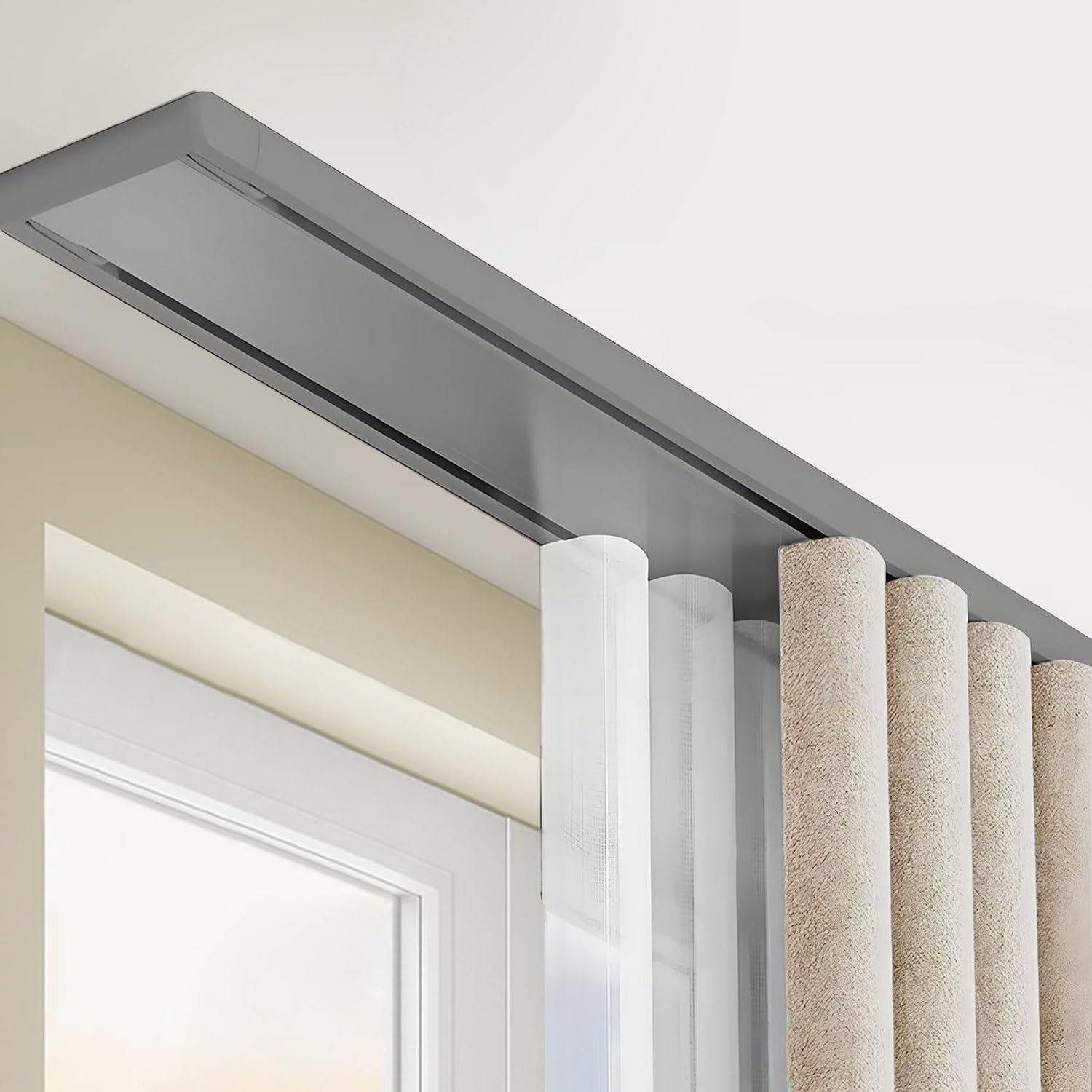 Tringle à rideaux robuste de plafond, qualité architecte