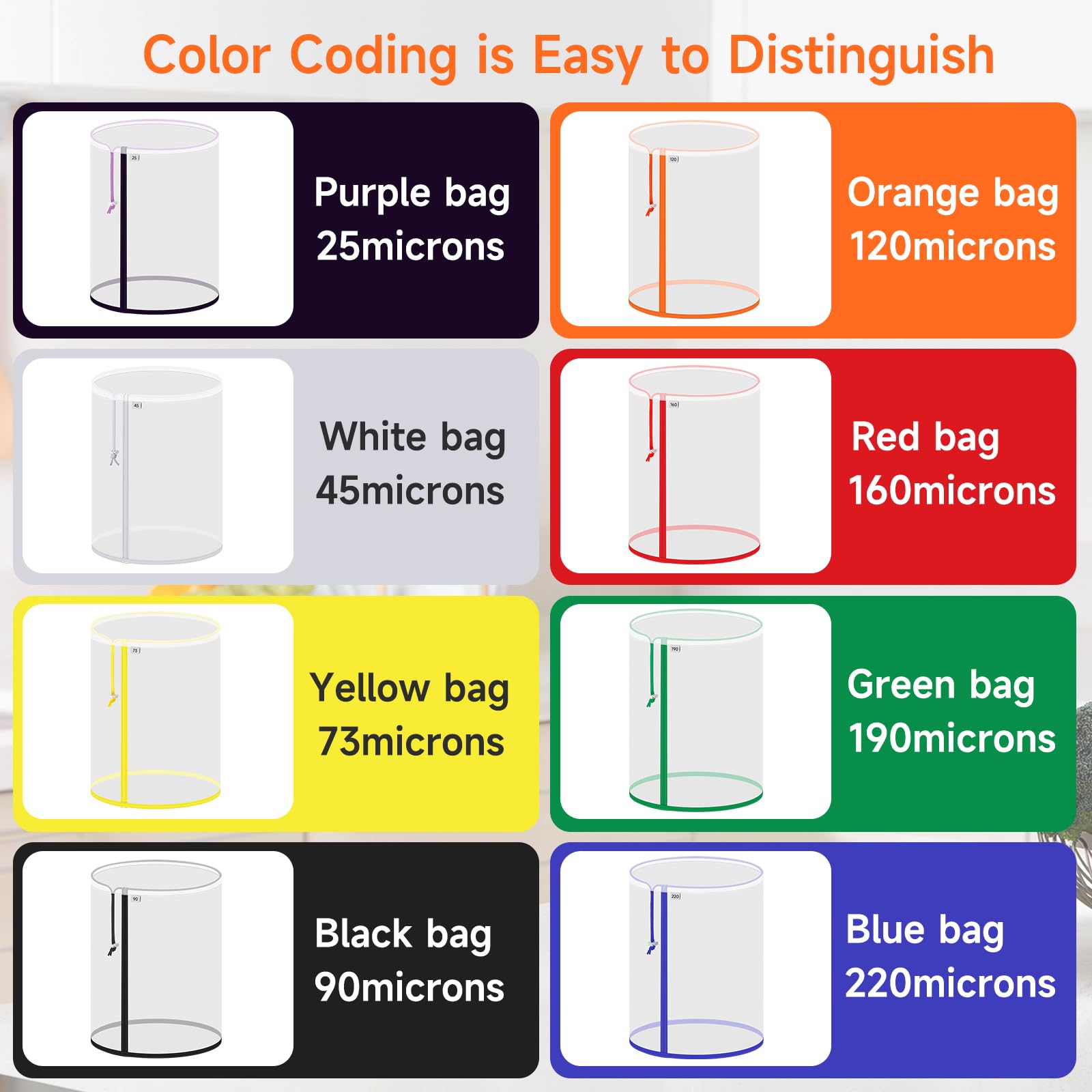 Reusable 45 Micron Filter Bags - 2 Pack -4