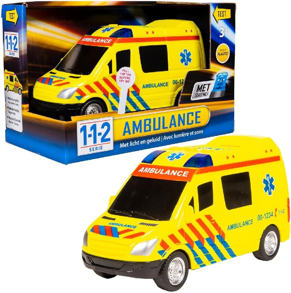 Van der Meulen - Van der Meulen 112 Rescue Racers Ambulance with Light and Sound for Kids - 1 Count