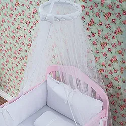 Biramar Baby Mosquiteiro De Teto Trança Branco Branco