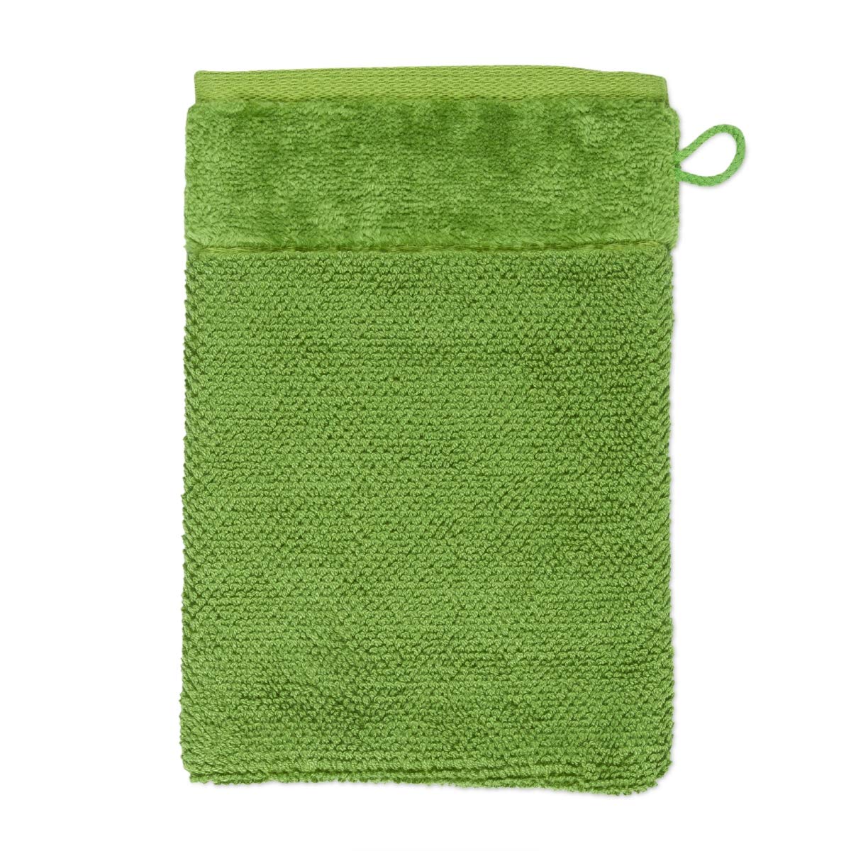 Möve Bamboo Luxe Waschhandschuh 15 x 20 cm aus 60% Baumwolle / 40% Viskose aus Bambus-Zellstoff, Peridot