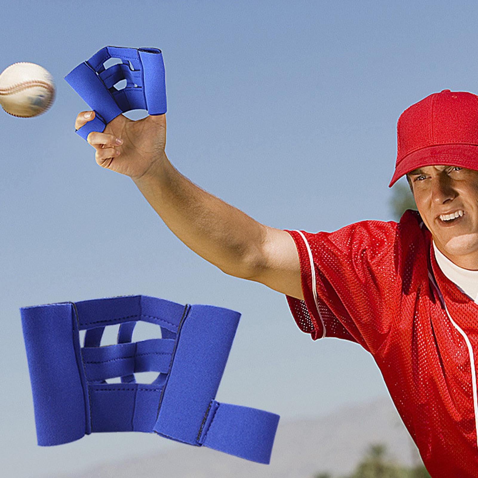 Finger Glove Baseball Training, Softball Hand-Eye Coordination Trainer, Fielding Coaching Accessory, Soft Flexible Design, Made of T-Cloth Material, 6.69x3.46in