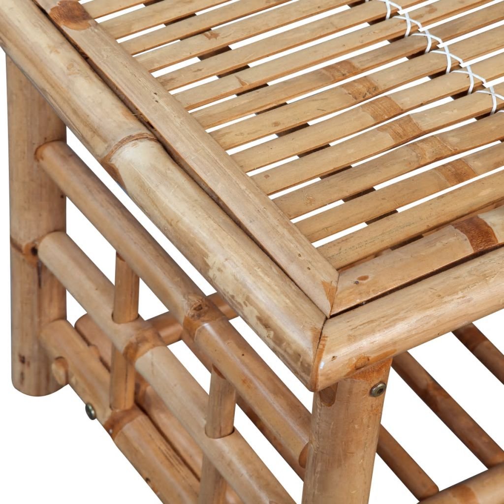 Homgoday Table basse en bambou 90 x 50 x 45 cm, table d'appoint, table d'appoint pour salon, salle de réception d'invités, chambre à coucher et mobilier de bureau