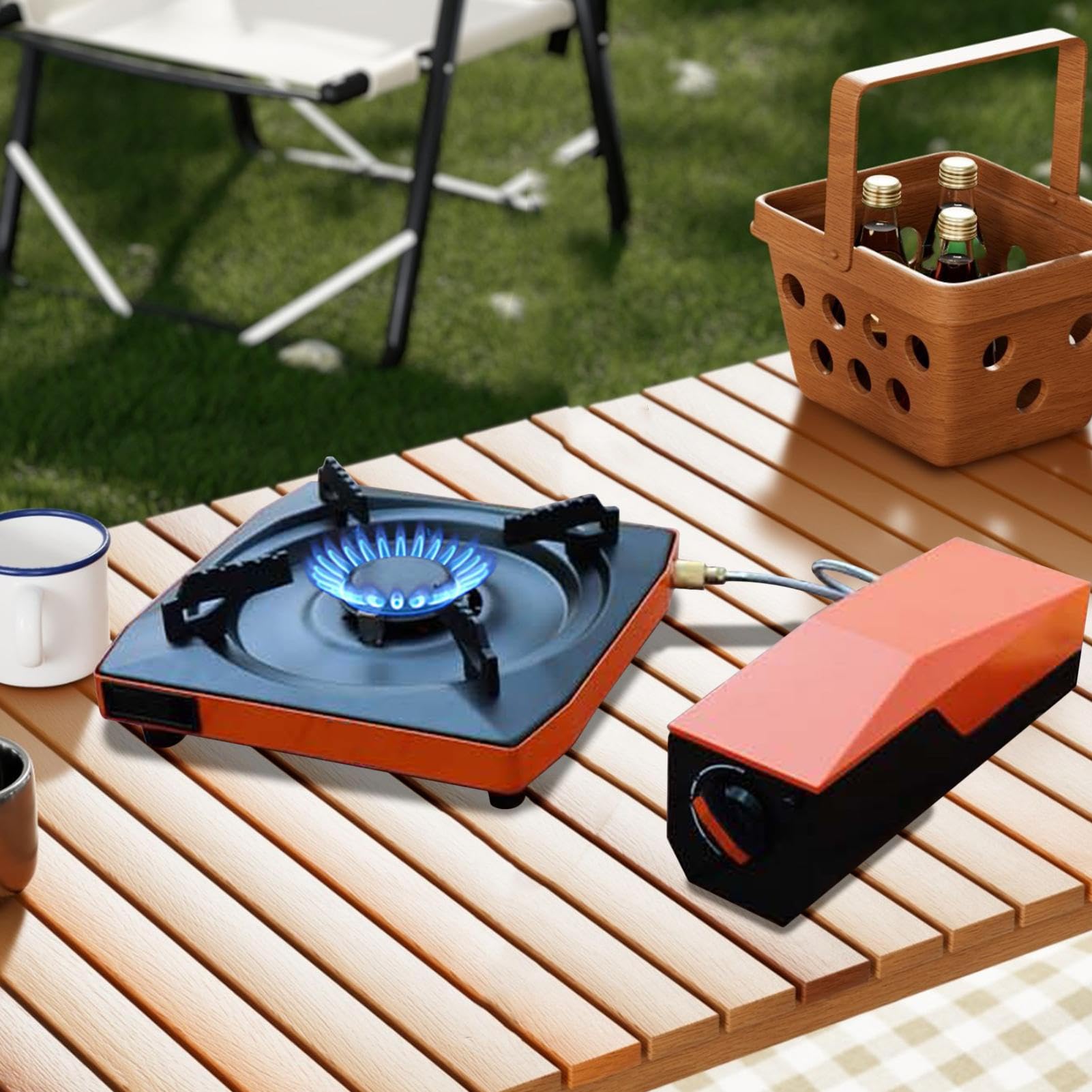 Prany Portable Camping Turystyczny Piecyk Do Pieczenia Na Zewnątrz | Podgrzewacz Do Smażenia Kuchnia Wędrówka Plaża Biwak Piknik Wspinaczka
