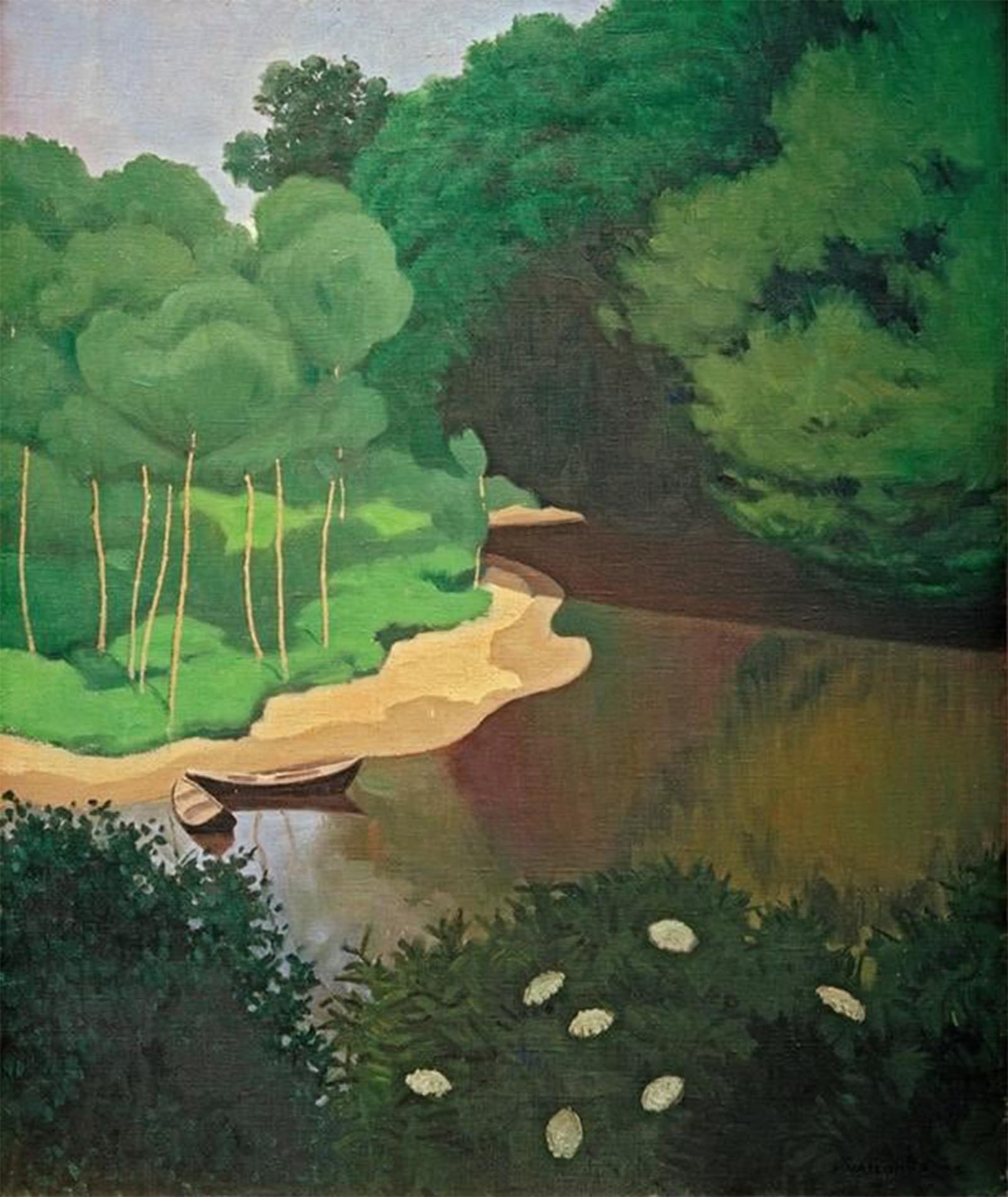 POSTERIIk Vintage Art Print Images Pictures Print The Dordogne at Carennac by Felix Edouard Vallotton Modern Colour Posters for Office Home Decor 60x90cm