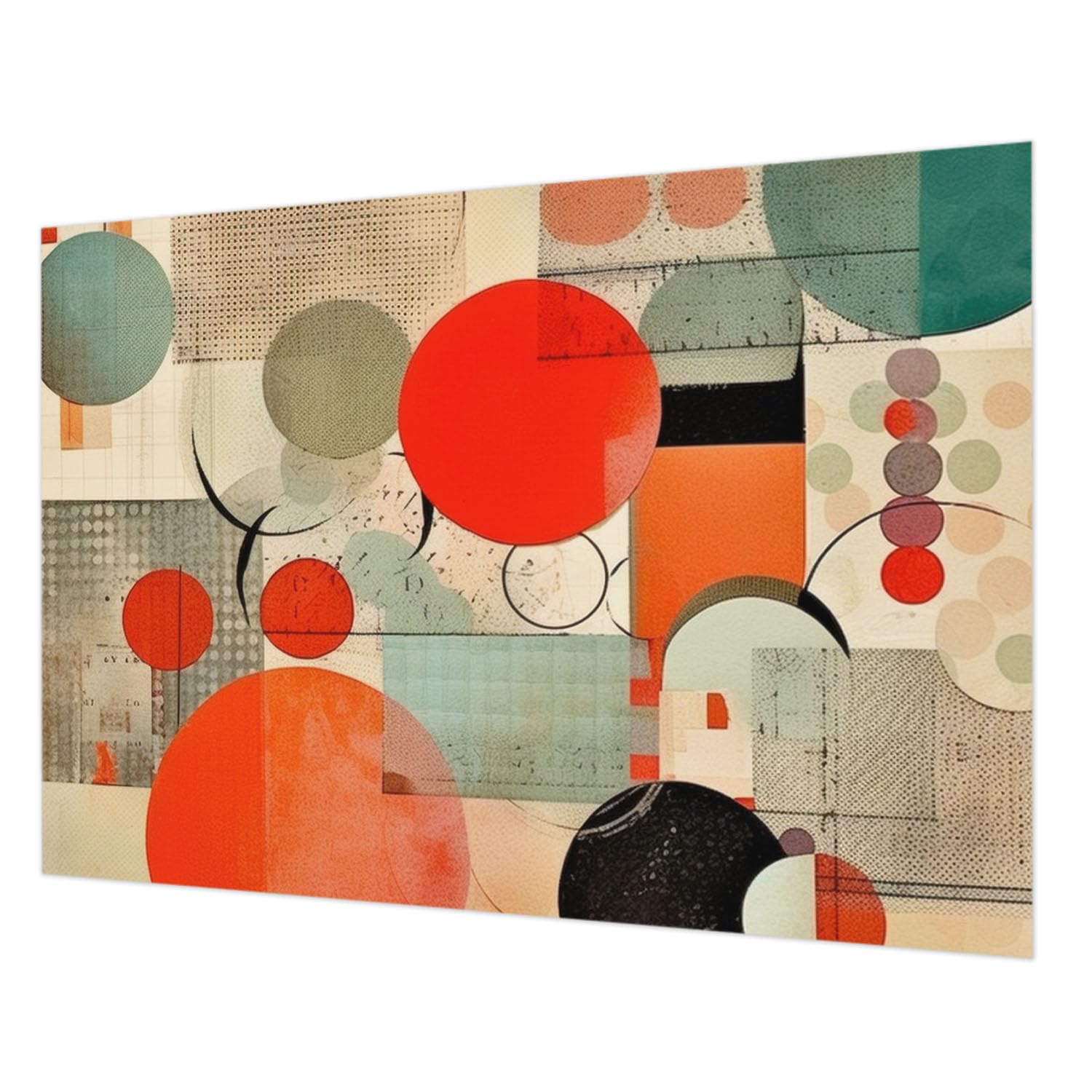 Papier peint intissé abstraction colorée 208x146 cm pour salon