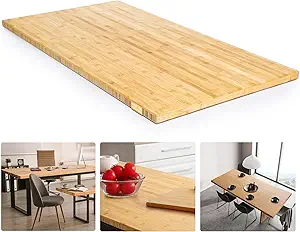 48"x25" Butcher Block Countertop, DIY Bamboo Countertop, 1.2'' Thick Waterproof Table Top, Used as Cutting Board, Office Desk Tops, Living and Dining Room Tables, Laundry Counters, Kitchen Countertop