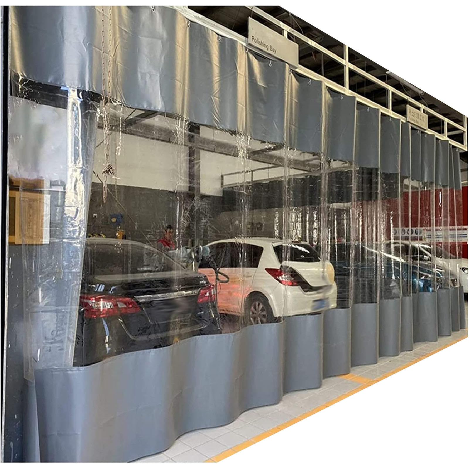 KLGFBDC Clear Waterproof Pergola Tarpaulin Side Panels Outdoor Gazebo Carport Cover 0.3mm Transparent Tarp Curtains 2.3x3m/7.5 * 9.8ft