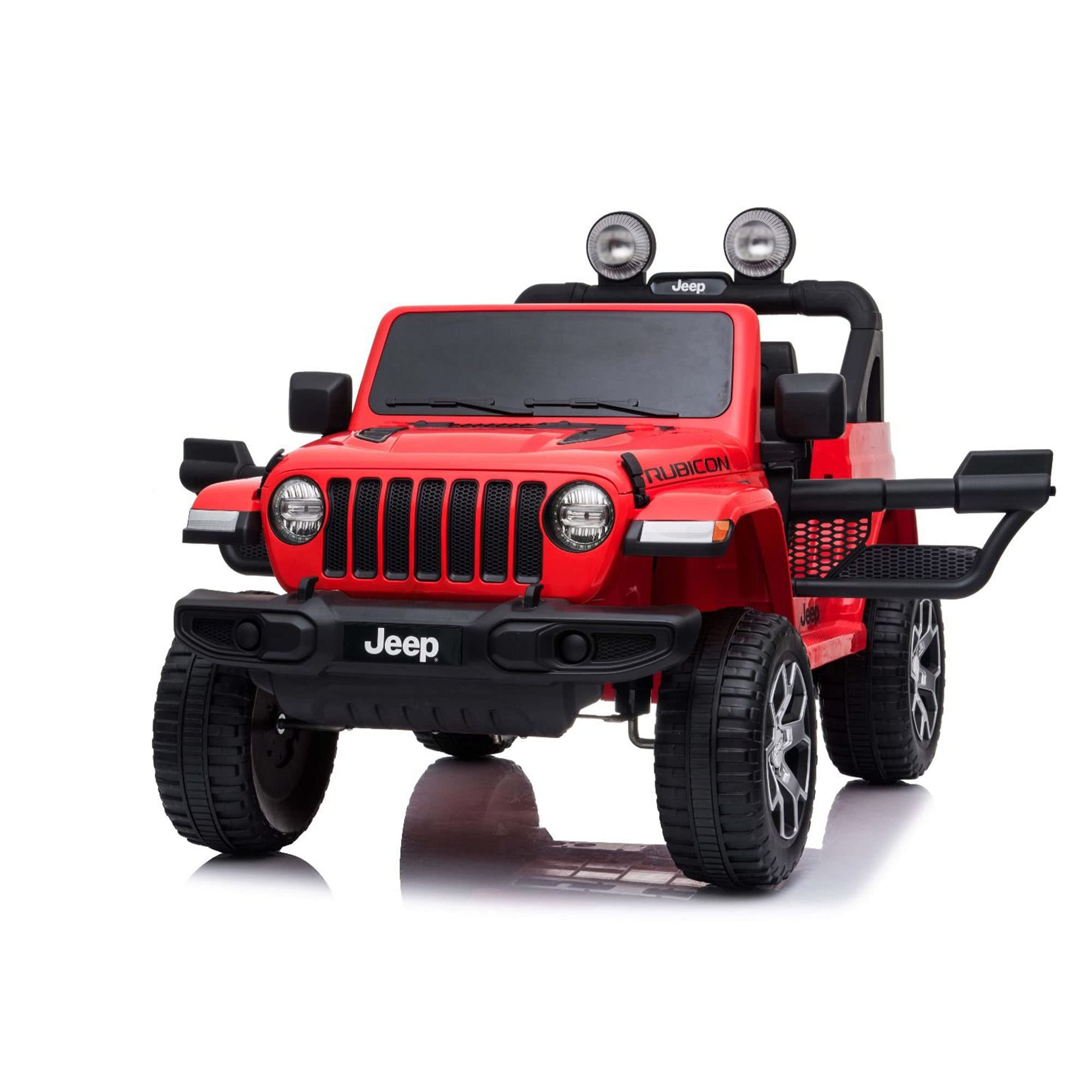 DERAK Jeep 4X4 Style kids ride on car Fantastic design Remote Control Eva Plus Leather Red Bikes