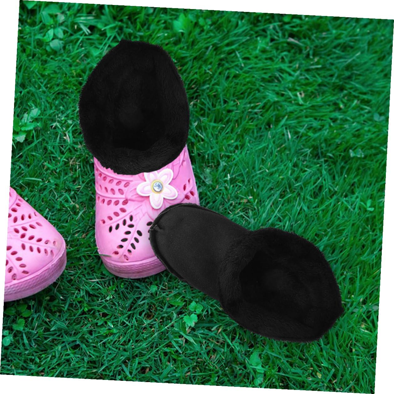 10 Pares Forros de Lana para Zuecos Invierno Plantillas Desmontables y Lavables de Felpa Inserciones Acogedoras para Zapatillas de Casa Hombre y Mujer Aislamiento Térmico y