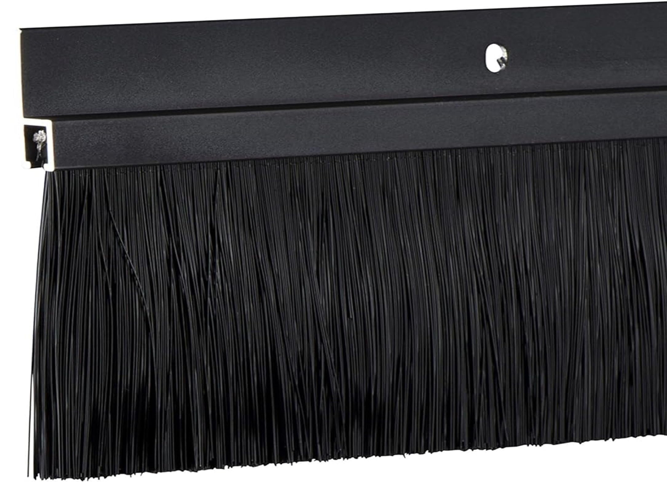 Door Brush Sweep - Door Sweep for Bottom of Door, Black Screen Door Sweeps for Exterior Doors, Brush Door Seal - 2" Brush x 56" Long