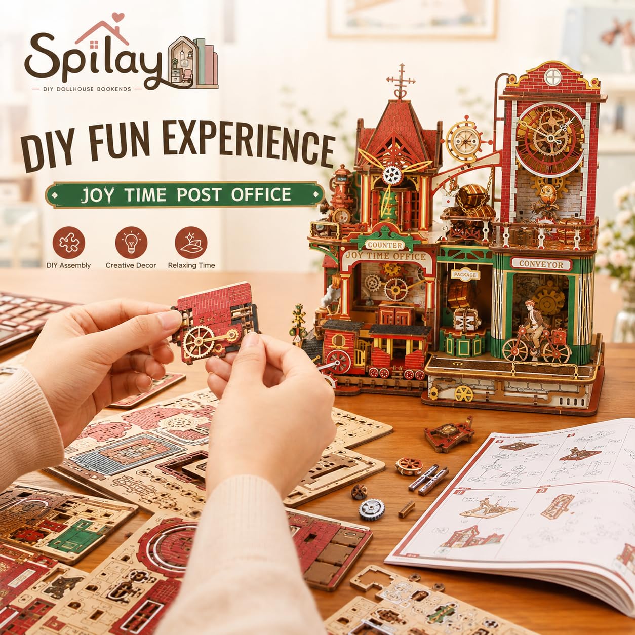 Spilay Puzzle in legno 3D per adulti, kit di costruzione di modelli