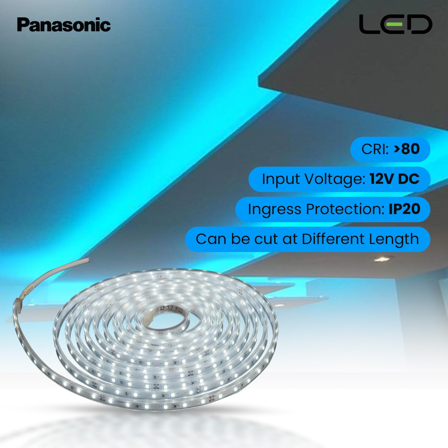 Buy Panasonic Polycarbonate 25W LED Strip Light 12V DC 5M, 25W