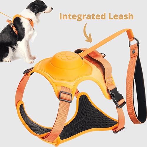 Miniatura 5 de Poochbark - Arnés 3 en 1 para perro, con correa integrada, cómodo arnés para caminar para perros con correa extensible, arnés resistente para perros