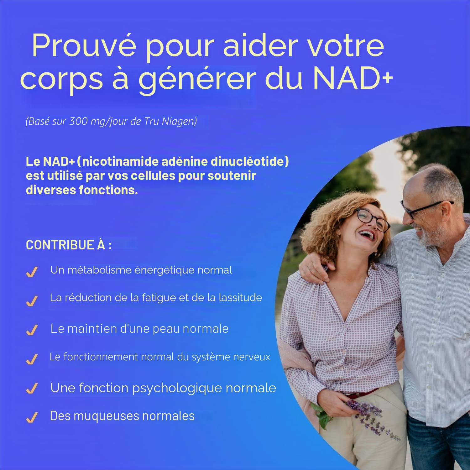 TRU NIAGEN Suppléments de NAD+ pour réduire l'épuisement et la fatigue, formule brevetée nicotinamide riboside NR (30 portions (1 x 30))