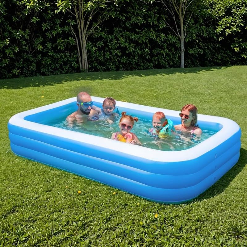 17 Ft. Swimming Pool for Adults & Kids with 2-Way Electric Pump | Rectangular Bath/Water Tub for Adults with 3-Ring Design | Durable & Scratch-Proof Design8-image-49