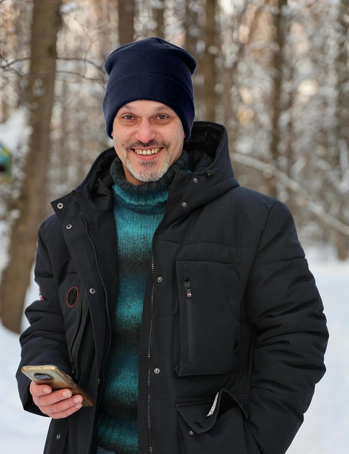 Satin Lined Wool Beanie Hat for Women Men Fall Winter Fashion, Warm Knit Cuffed Fisherman Skull Cap/Slouchy Beanie - Image 6