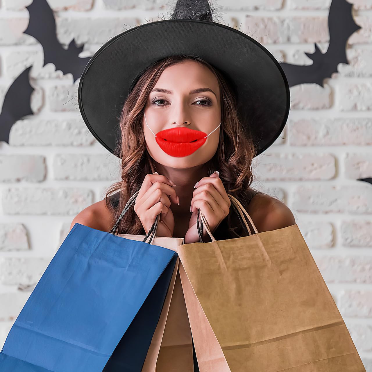 Hemobllo Funny Big Mouth Toy Red Sausage Lips Halloween Party Prop Durable Fake Lips Decoration for Dance Festival Prank Jokes - Image 2