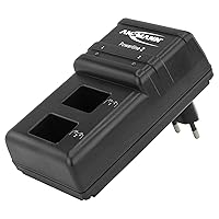 ANSMANN Caricatore Powerline 2 per batterie 9V - Caricabatterie intelligente doppio NiMH / NiCd E