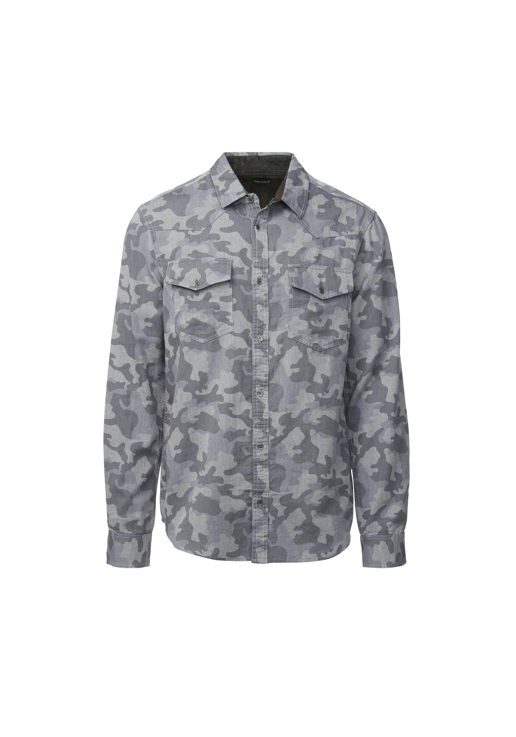 Buffalo David Bittonmens Long Sleeve Plaid Button Down Shirt