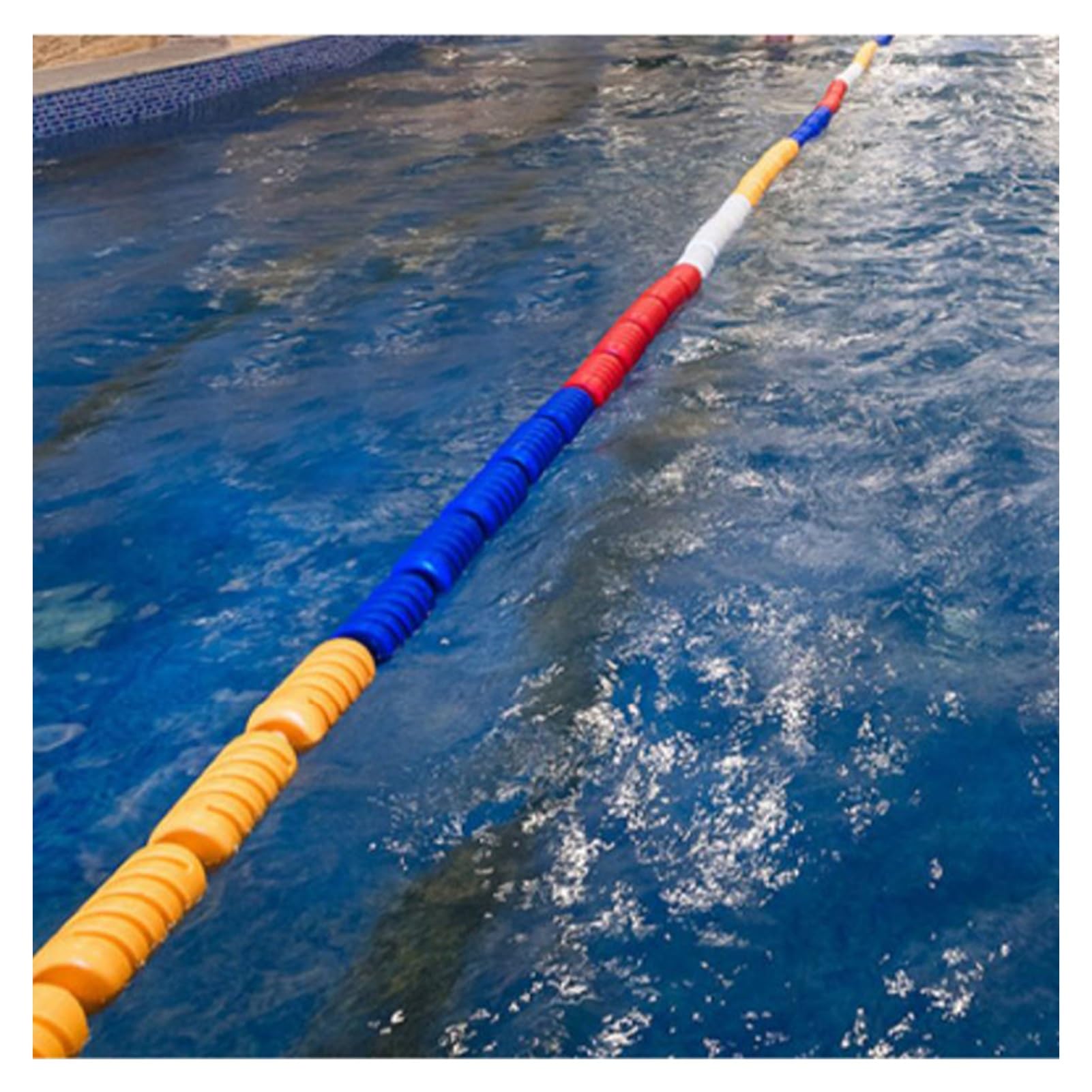 YCOVSFP 3.3ft - 60ft Adjustable Pool Safety Rope, Floating Pool Divider - Easy To Install - Floating Barrier For Indoor And Outdoor Pools To Divide Depth(Steel wire,1m/3.3ft)