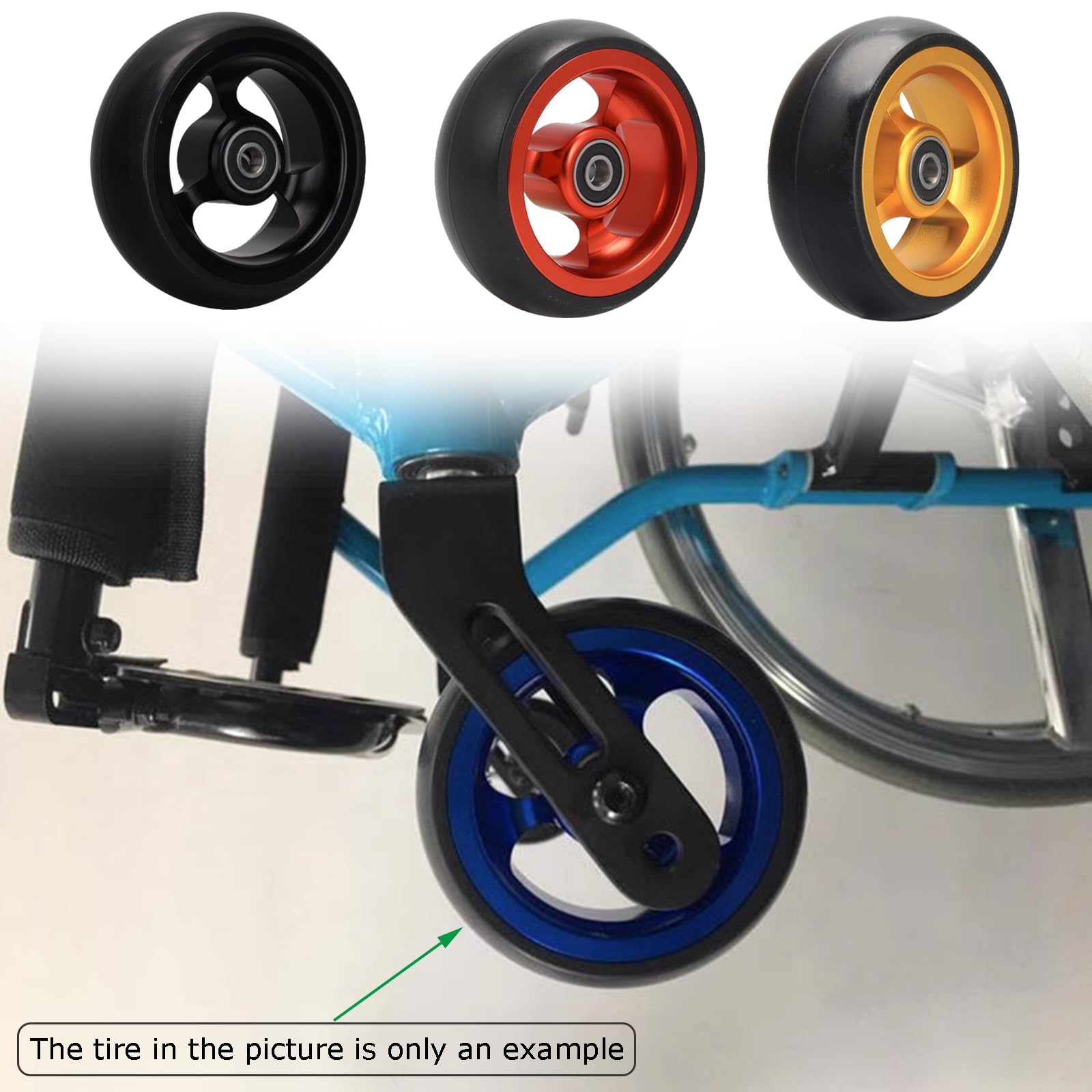 車椅子用キャスター　ワイド　4インチ アルミキャスターPROワイド 4