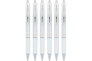 Pilot FriXion Clicker Retractable Erasable Gel Pens, Fine Point 0.5mm, Black Ink (Pack of 6)