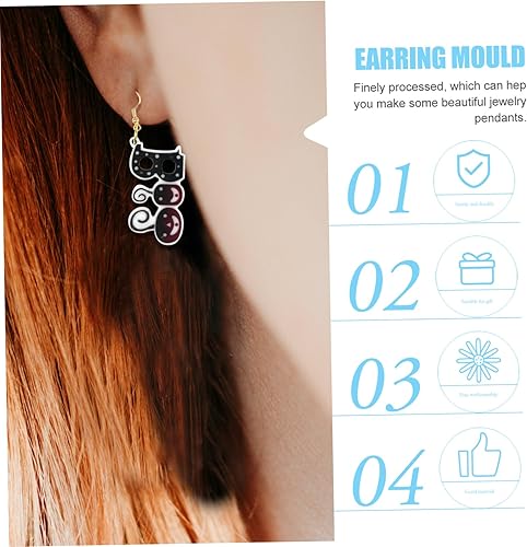 Miniatura 3 de TEHAUX 4 Pcs Holiday Accessories Jewelry Casting Molds Jewellery Moulds Resin Earring Molds Ornament Earrings Halloween Candy Epoxy Earring Molds