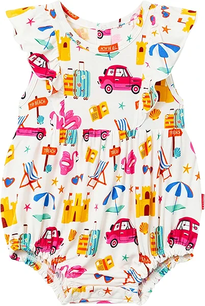 EASWEET Bamboo Viscose Baby Romper Infant Girl Ruffle Sleeveless Newborn Baby Girl Bodysuit
