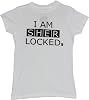 Sherlock BBC Girls Juniors T-Shirt - Letter I Am Sherlocked Logo Image Large White