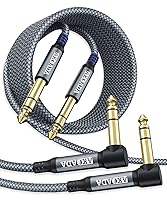 Vista 9 de AkoaDa Akoad - Cable de instrumento TRS de 1/4 de pulgada (paquete de 2 unidades, 10 pies, conector macho de 0.250 in), cable de interconexión