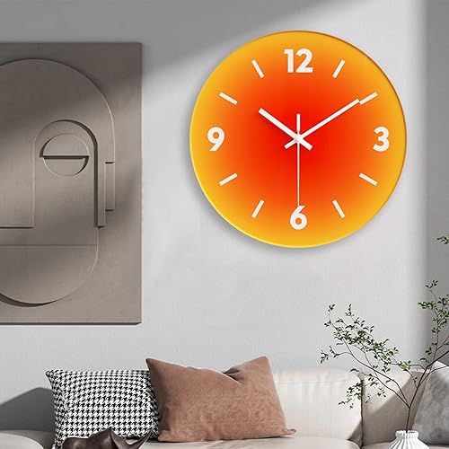 Miniatura 5 de Reloj de pared silencioso de 12 pulgadas, reloj de pared decorativo moderno para el hogar, sala de estar, dormitorio, cocina, escuela, fácil de leer