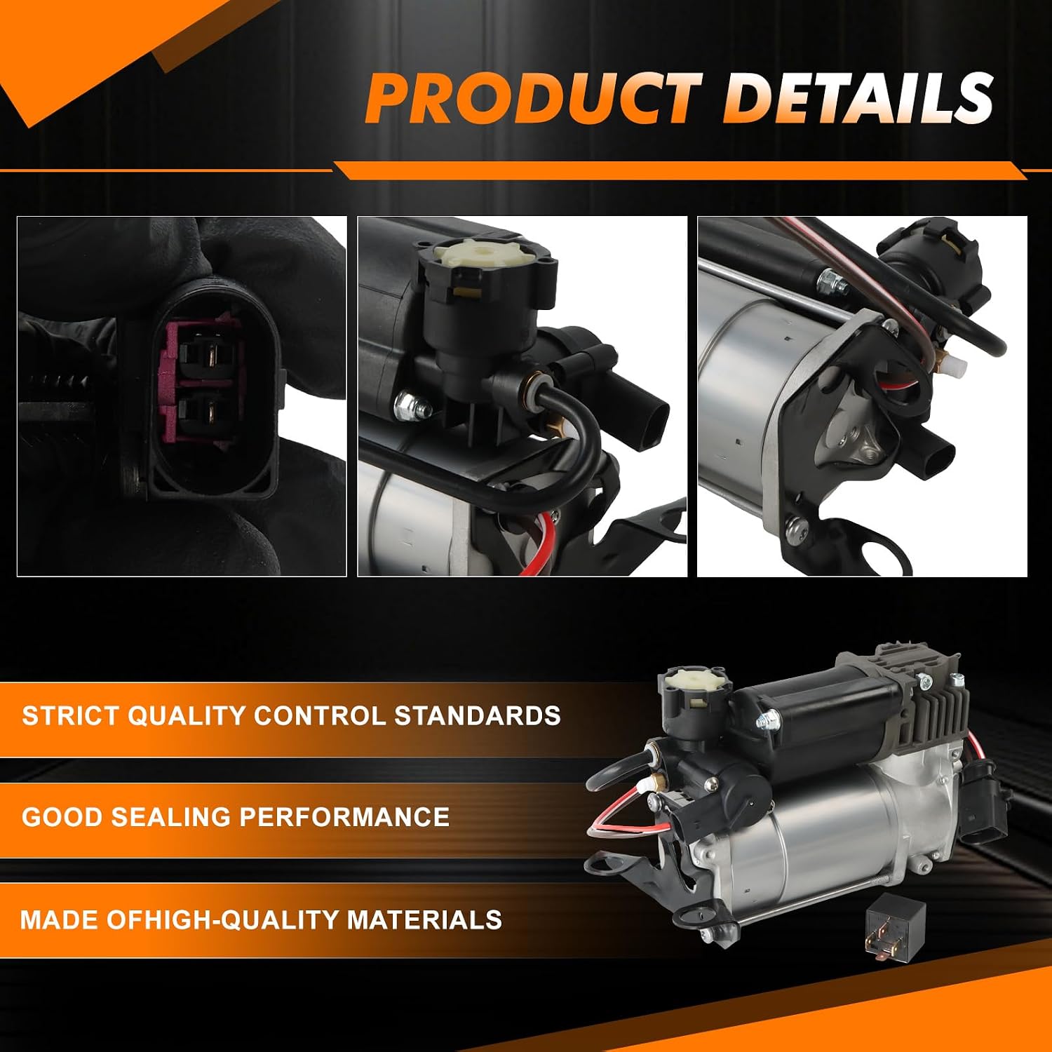 Air Suspension Compressor Pump 4F0616005E 4F0616005F Compatible with Audi A6 C6 4F Quattro Allroad 2004-2011 After-Market Parts