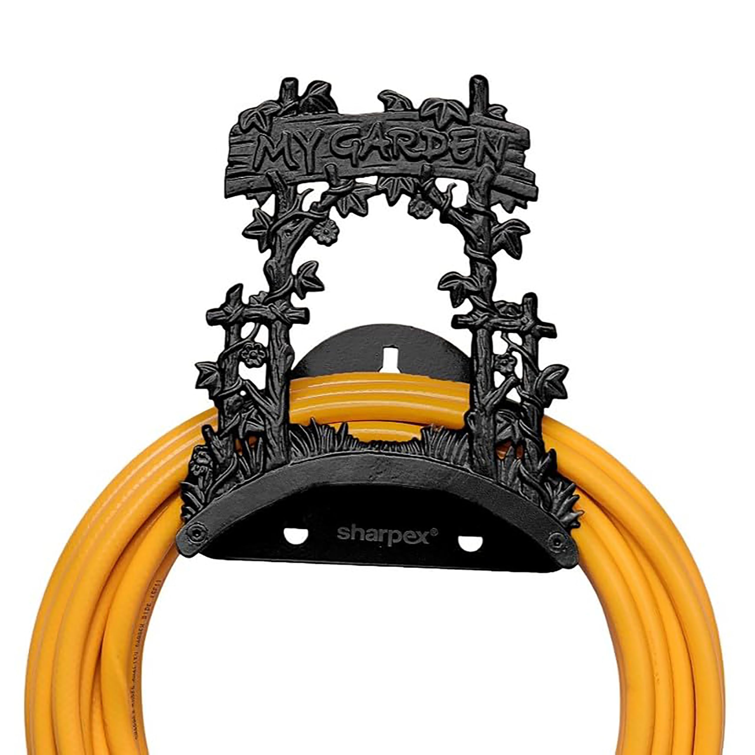 Sharpex DIY Hose Hanger for Garden Pipe | Decorative Wall Mounted Pipe Holder for Hotel, Backyard, Indoor-Outdoor | Heavy Duty Metal Portable Hose Holder