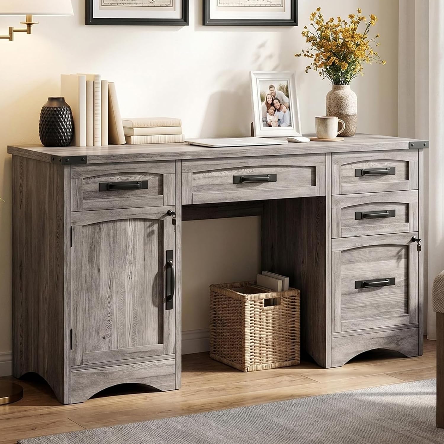 Decofy Farmhouse Executive Desk