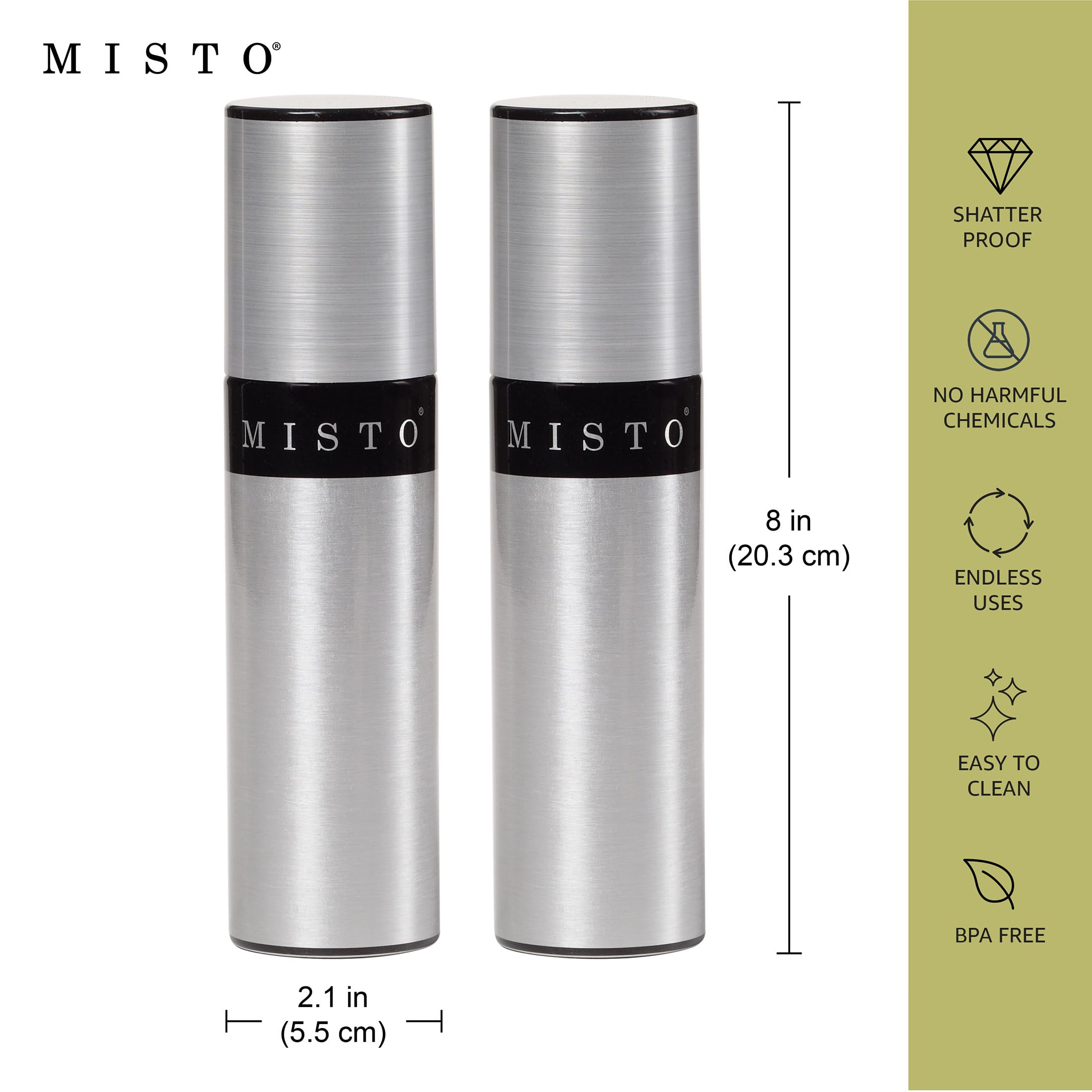 Misto Aluminiowy rozpylacz oleju, zestaw 2 szt