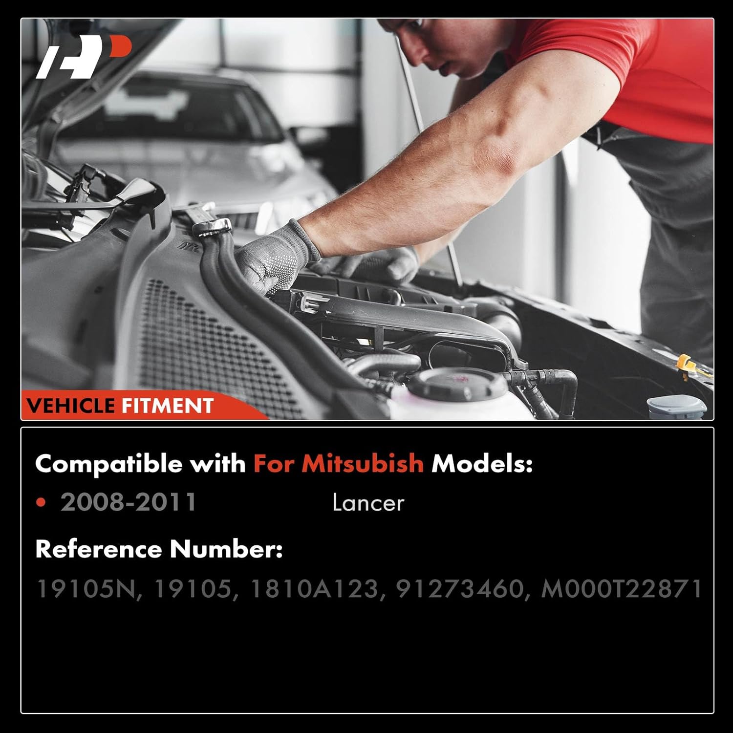 A-Premium Starter Motor Compatible with Mitsubishi Lancer 2008 2009 2010 2011, 2.0L, 12V 1.4kW 9-Teeth Clockwise, Replace# 1810A123, 91273460