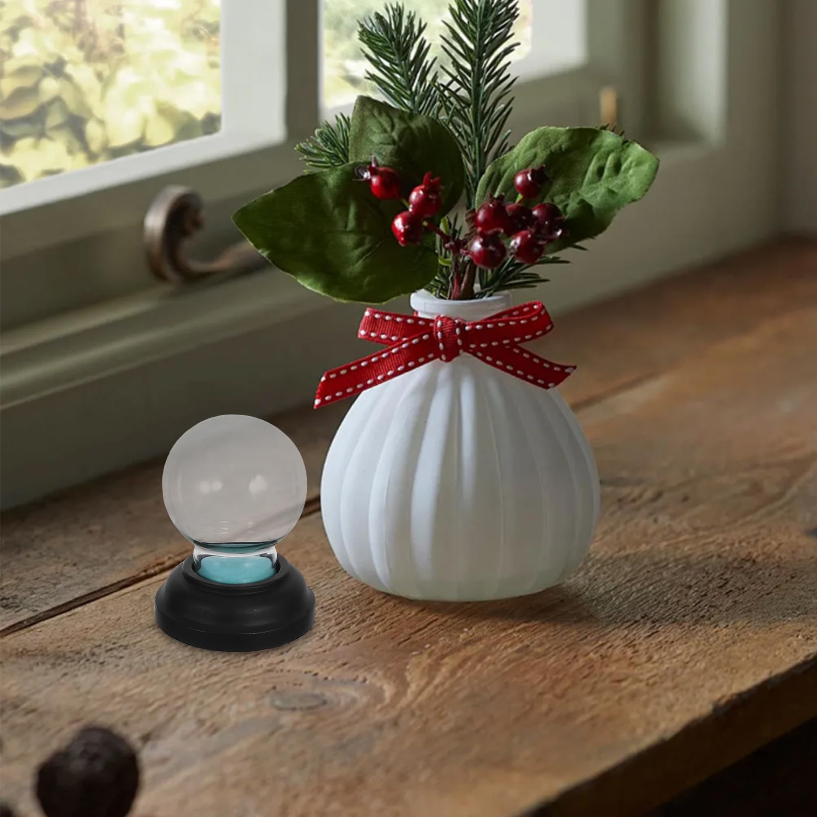 Toyvian 5 Piezas Cúpula de Bola de Nieve Transparente Gruesa para Navidad, | Tapa Roscada Reutilizable, Fácil de Limpiar, para Decoraciones Festivas y Hogar Navideño