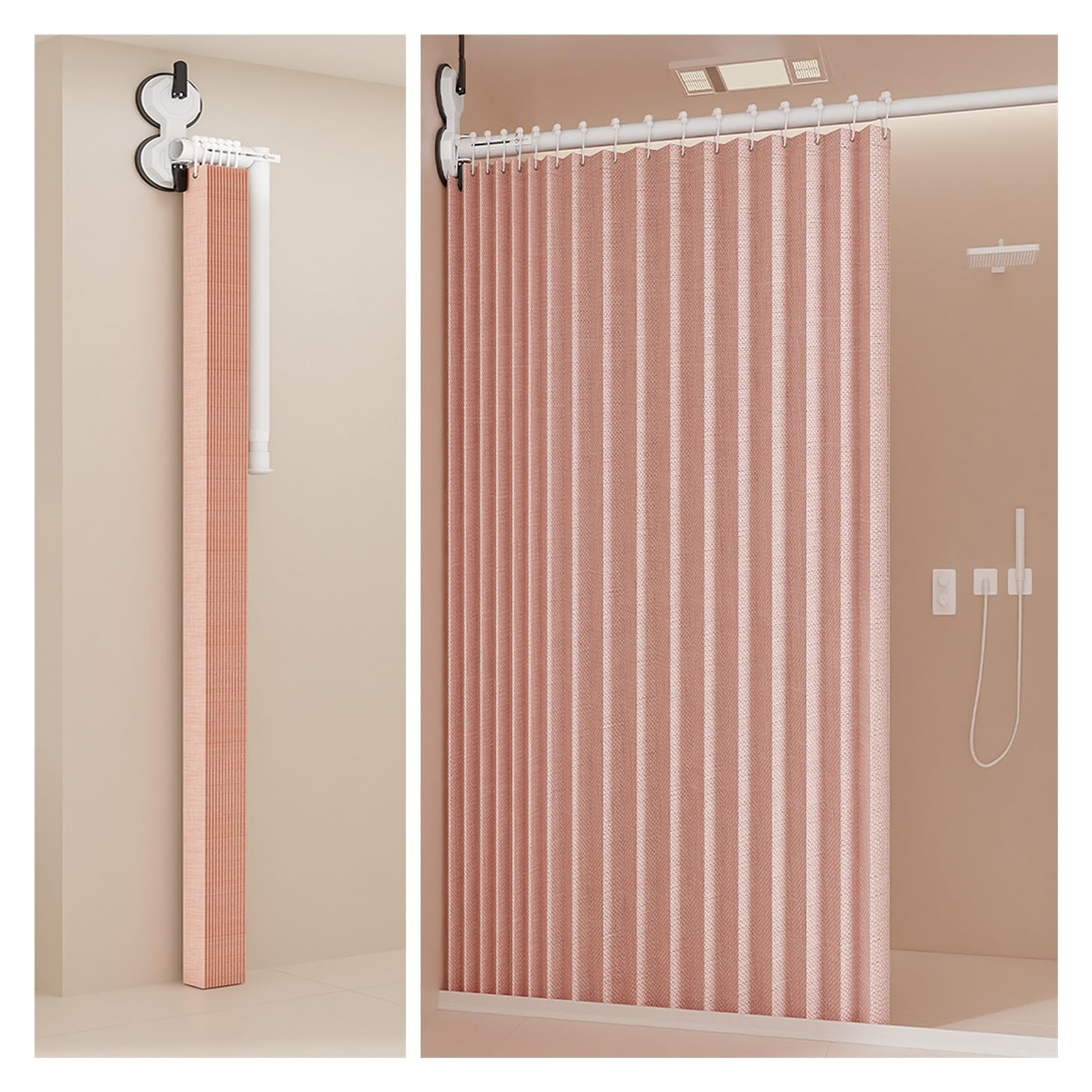 Doccia moderna con rivestimenti magnetici, protezione dell'acqua e separazione bagnata/asciutta, pieghevole per il bagno per famiglia, hotel e famiglia (H 2 m, L 1,5-1,8 m)