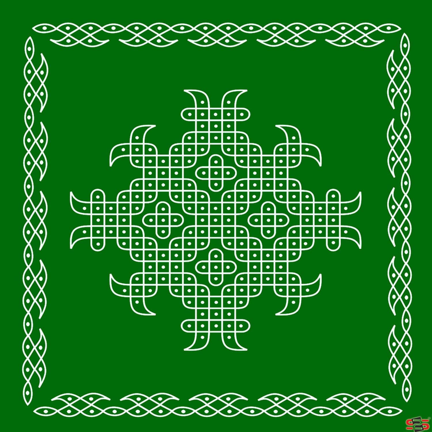 Traditional Rangoli Backdrop Decoration Cloth for Pooja, Functions